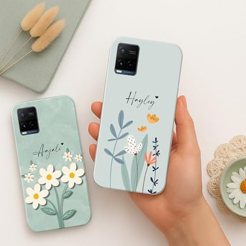 Image of COLORflow Back Cover Compatible with Vivo Y21 2021 / Y33s / Y21s | Floral Family Customized Back Cover Compatible with Vivo Y21 2021 / Y33s / Y21s