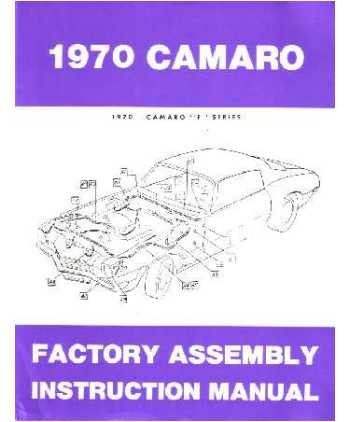 1970 Chevrolet Camaro F Series Assembly Manual Book