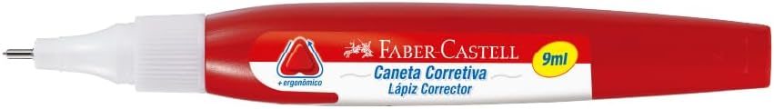 Caneta Corretiva, Corretivo Líquido, Faber-Castell, 9ml, Cartela 1 Caneta Caneta Corretiva, Corretivo Líquido, Faber-Castell, 9ml, Cartela 1 Caneta