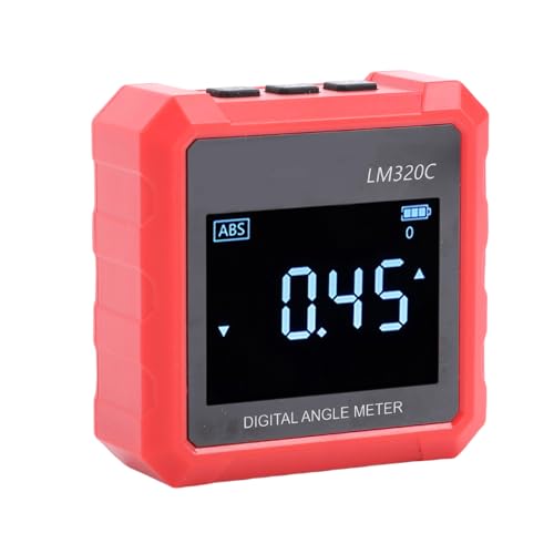 Luocute Digital Angle Finder, Electronic Level Inclinometer with Auto Flip Display, Magnetic Base, Angle Accuracy 0.2 Resolution 0.05 for Woodworking Industrial Applications