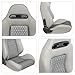 WIILAYOK 2 Pack Racing Seats, Universal Bucket Seats Pair with Dual Lock Sliders for Front-Back Adjustment - PVC Leather Automotive Racing Seats Pair for Cars, Grey