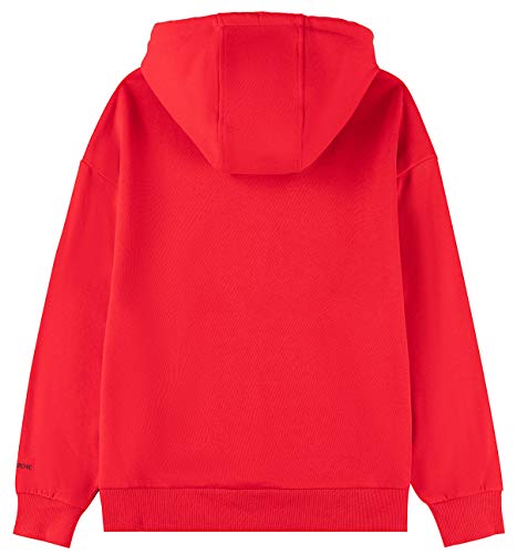 Betterchic Women's Casual Hooded Sweatshirt Soft Brushed Fleece Pullover Hoodie (Red,S #TOP1