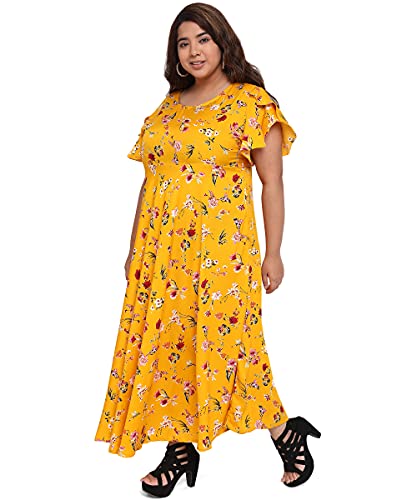 Image of OOMPH! Women's Western & Fusion wear Crepe A-Line Maxi Dress - mdfoil