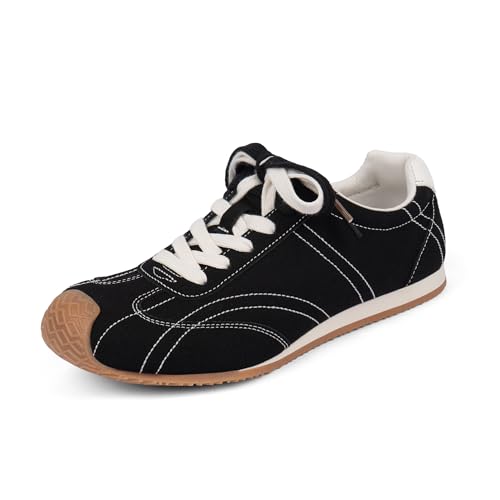 QIY Sneakers for Women Casual Lightweight Tennis Shoes Comfortable Lace up Women's Wide Toe Fashion Sneakers
