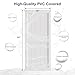 SmartStandard 36 x 84 inch White Sliding MDF Barn Door with 6.6FT Brushed Nickel Sliding Door Hardware Kit & Handle, Pre-Drilled Ready to Assemble, Waterproof PVC Coating, H-Frame