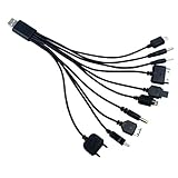 Canjerusof 10 en 1 USB Universal del Cable del Cargador, Cable de Carga multifunción Cable de sincronización para el iPod iPhone PSP cámara Nokia MP4 Altavoz del Auricular de Bluetooth/Bluetooth