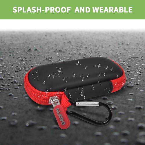 Image of USB Flash Drive Case, SD Card /Thumb Drive /Memory Cards Holder, Bag Only | SDXC /SDHC Storage, Electronic Accessories Organizer for SanDisk / for Samsung, for Students /IT /Office /School /Travel, Red