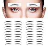 36 Pairs Waterproof Peel Off 6D Eyebrow Tattoo Stickers - Nature False Eyebrows Hair-Like Long Lasting for Woman Makeup Tool