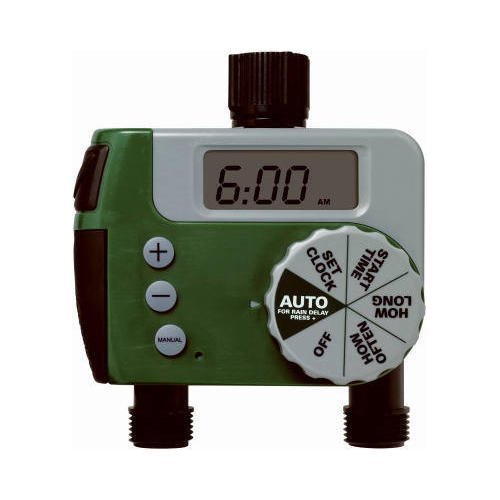 Digital Sprinkler Timer Green Thumb 56244 1 Dial 2 Port
