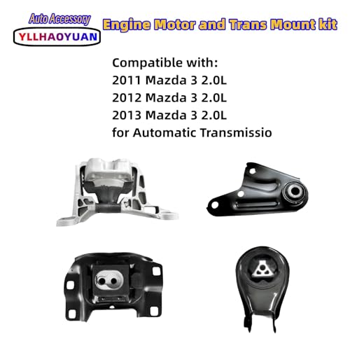 image for Yllhaoyuan Engine Motor Mount Kit 4Pcs Compatible with Mazda 3 2011 20