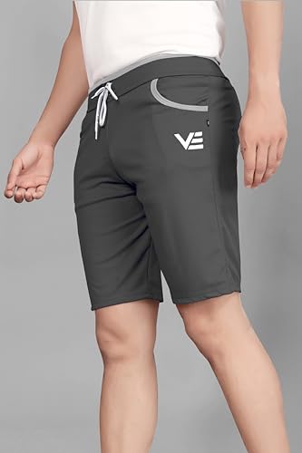 Image of Men's Sports Shorts with Drawstring, Athletic Casual Bermuda Shorts in Multicolor, Zippered Pockets