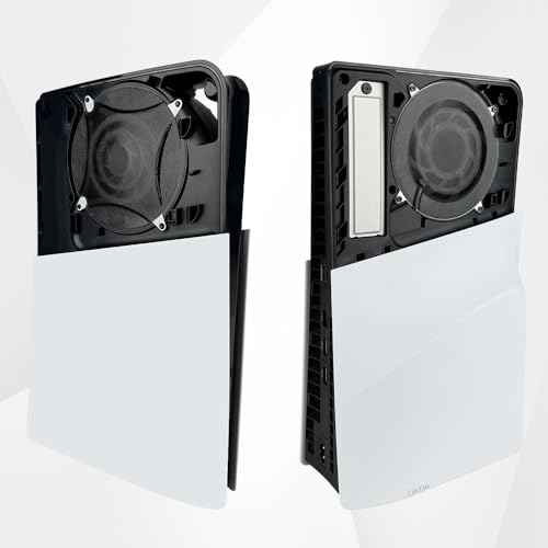 Chanvoo Capa protetora fina de metal para PS5, pacote com 2 filtros de malha à prova de poeira, capa