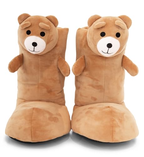 Snuggaboots Plush Teddy Bear Boots - Incredidbly Soft and Comfortable Premium Plushie Slippers