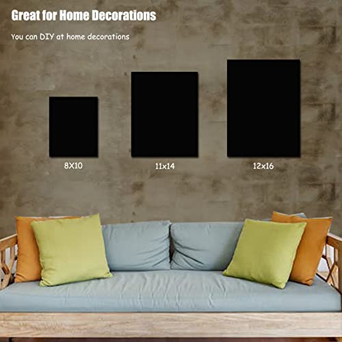 Gredak Black Canvases For Painting, 11X14 Inch 6-Pack Blank Black Canvas, 100% Cotton Stretched Canvas, Paint Supplies For Adult, Perfect Art Supplies For Acrylics And Oil Paints #TOP4