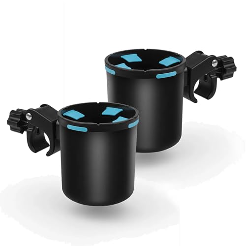 Marine Boat Rail Cup Holder,No-Drill Tool-Free Install,Holds 30-40oz Tumblers,Install On Bimini Top Conver Rail Or Pole, Gift for Pontoon, PWC, Jet Ski(Pack of 2)