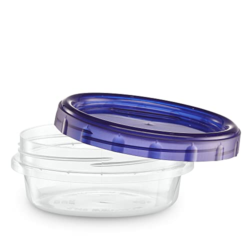Elegant Disposables 8 Ounce Plastic Food Storage Containers With Colored Twist Top Lids Reusable Leak Proof Deli Containers For Freezer Storage Meal Prep (12) #TOP6