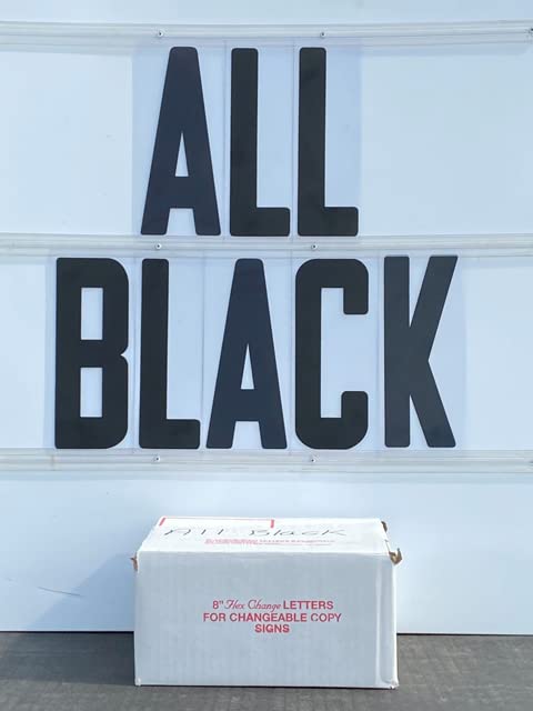 Changeable Outdoor sign Flexible Letters – Condensed Style – 8″ on 8-7/8″ – Black Letters/Red Numbers