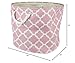 DII Polyester Container with Handles, Lattice Storage Bin, Large Round, Rose