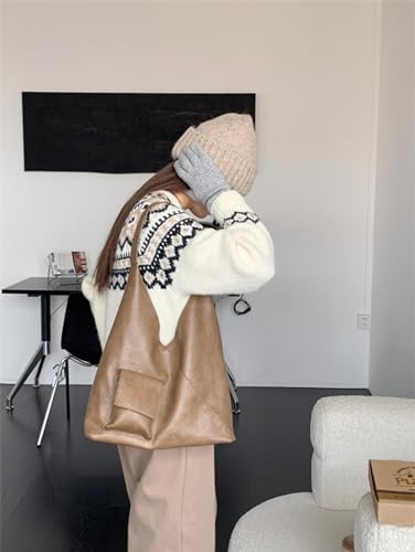 Image of SIBY Soft PU Leather Top Handle Hobo Bag for Women | Snap Lock Tote Bag with Small Zipper Purse and Patch Pocket | Large Capacity Daily Travel Shoulder Bag Purse for Girls