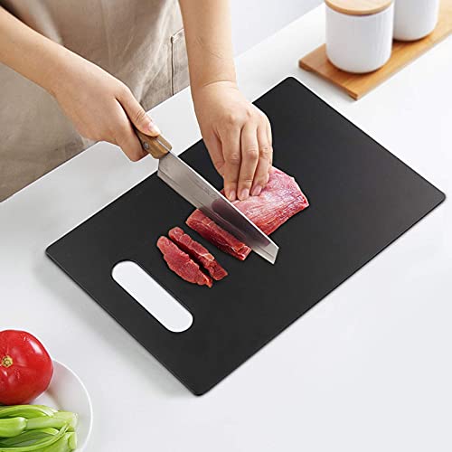 Set de 6 tablas de cortar de plástico negras rectangulares miniatura 4