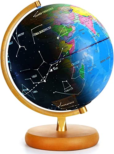Globe LED réinscriptible 3 en 1 - Jouets éducatifs - Globe lumineux - Vision nocturne - Décoration d'intérieur et de bureau - Contient un stylo et un chiffon de nettoyage
