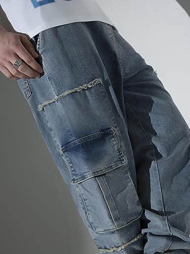 Image of Hubberholme Men's Loose Fit Cargo Jogger Jeans