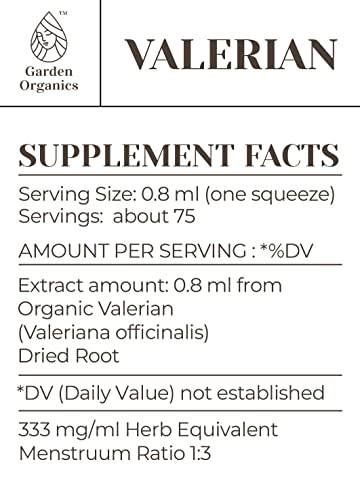 Garden S - Valerian Alcohol-Free Extract, Valerian (Valeriana Officinalis) Dried Root (4 Fl Oz) #TOP1