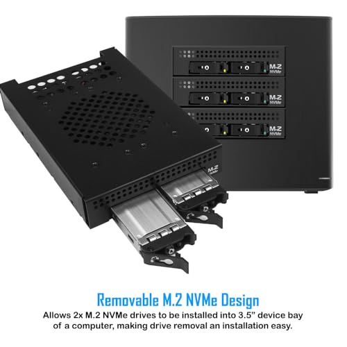 Kingwin Nvme M.2 SSD PCIe 3.0/4.0 Oculink Mobile Rack Enclosure Compatible with 3.5” Drive Bay for High-Speed Data Access Storage Expansion. by Kingwin - Used condition - Image 2