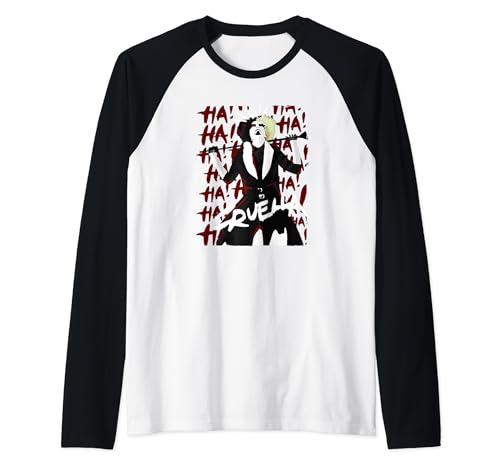 T-shirt Cruella Disney Raglan confortable pour éviter les vêtements rigides