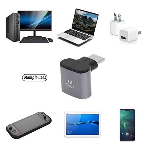 The Lord of the Tools 2Pcs USB C Male to USB A Female Adapter USB C Male to USB 3.1 Female 90° Right Angle Coupler Compatible with Smartphones Laptops Tablets - Image 3
