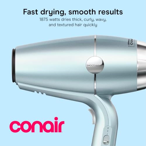 Conair SmoothWrap Ionic Hair Dryer, Diffuser & Concentrator, 1875W, Mint - image 2