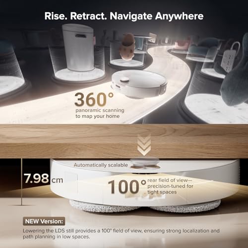 Image of roborock Qrevo CurvX Robot Vacuum and Mop, 22,000Pa Suction, 3.14'' Ultra Slim, Zero-Tangling Design, Reactive AI Obstacle Recognition, AdaptiLift Chassis, Auto Hot Water Mop Washing & Drying