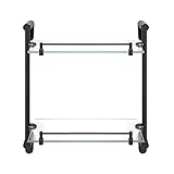 MODONA Double Glass Shelf with Rail – Rubbed Bronze – Oval Series - 5 Year Warrantee