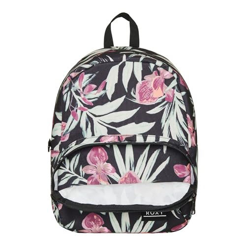 Image of Roxy Women's Always Core Backpack | Travel | Everyday Carry | Beach | Polyester | 8L Capacity - Anthracite Wind Swept Floral
