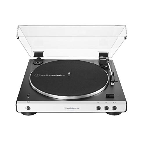 Audio-Technica At-Lp60Xbt - Giradischi Completamente Automatico Con Trasmissione A Cinghia E Connessione Bluetooth, Bianco