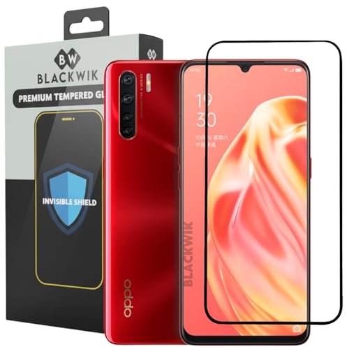 Image of Blackwik Tempered Glass Screen Protector for Oppo F15 / Oppo F17 / Vivo V20 / Vivo V20 SE with Edge-To-Edge Protector Coverage | Easy Installation Kit (Black)