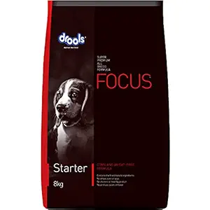 Drools Focus Starter Super Premium Dry Dog Food, Milk Flavor, 8kg