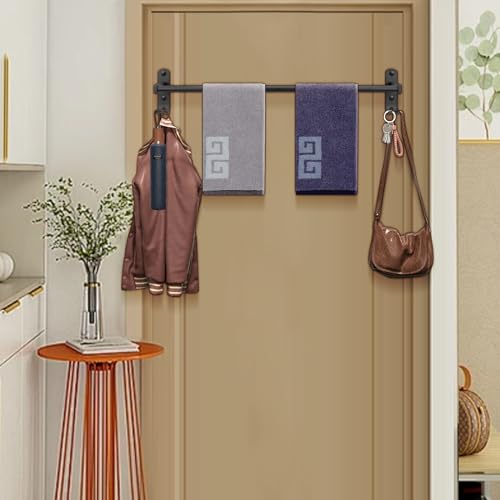 Nearmoon Towel Holder For Bathroom, Stainless Steel Towel Bar With 2 Metal Hooks thumb #7