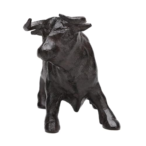 Estatua de hierro fundido con figura de toro miniatura 3