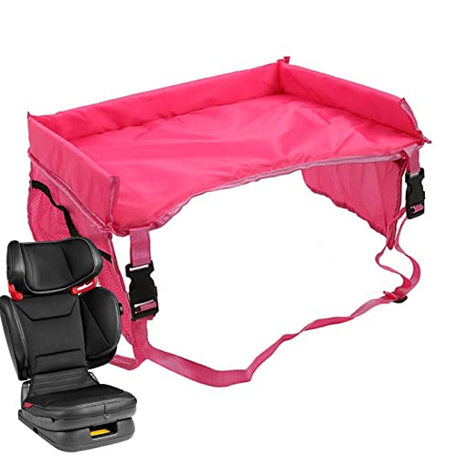 Miniatura 5 de Pewell Mesa De Coche Para Asiento Infantil Bandeja De Viaje En Coche Para Niños Bandeja De Asiento De Coche Para Niños Coche Mesa Para Niños Negro Azul Asiento Plegable Autónomo