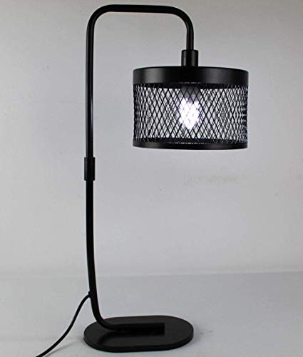 Preisvergleich Produktbild Schreibtischlampe Nachttischlampe Buchlampe Schwarzes gemalter Metallnetz-Tischlampen-Schreibtisch-B...