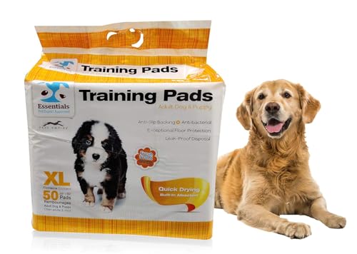 Image of PETS EMPIRE Leak-Proof Pet Training Pads, 50 Pads - Pee Pads for Dogs - Anti-Slip, Quick-Dry & Odor Controlling Disposable Pee Pads for Cats - Dog Potty Training Pads for Puppies, Dogs,Cats & Rabbits