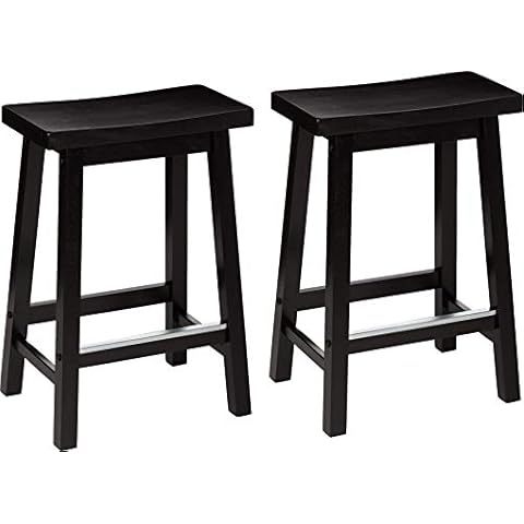 Amazon Basics Solid Wood Saddle-Seat Counter Stools Cover