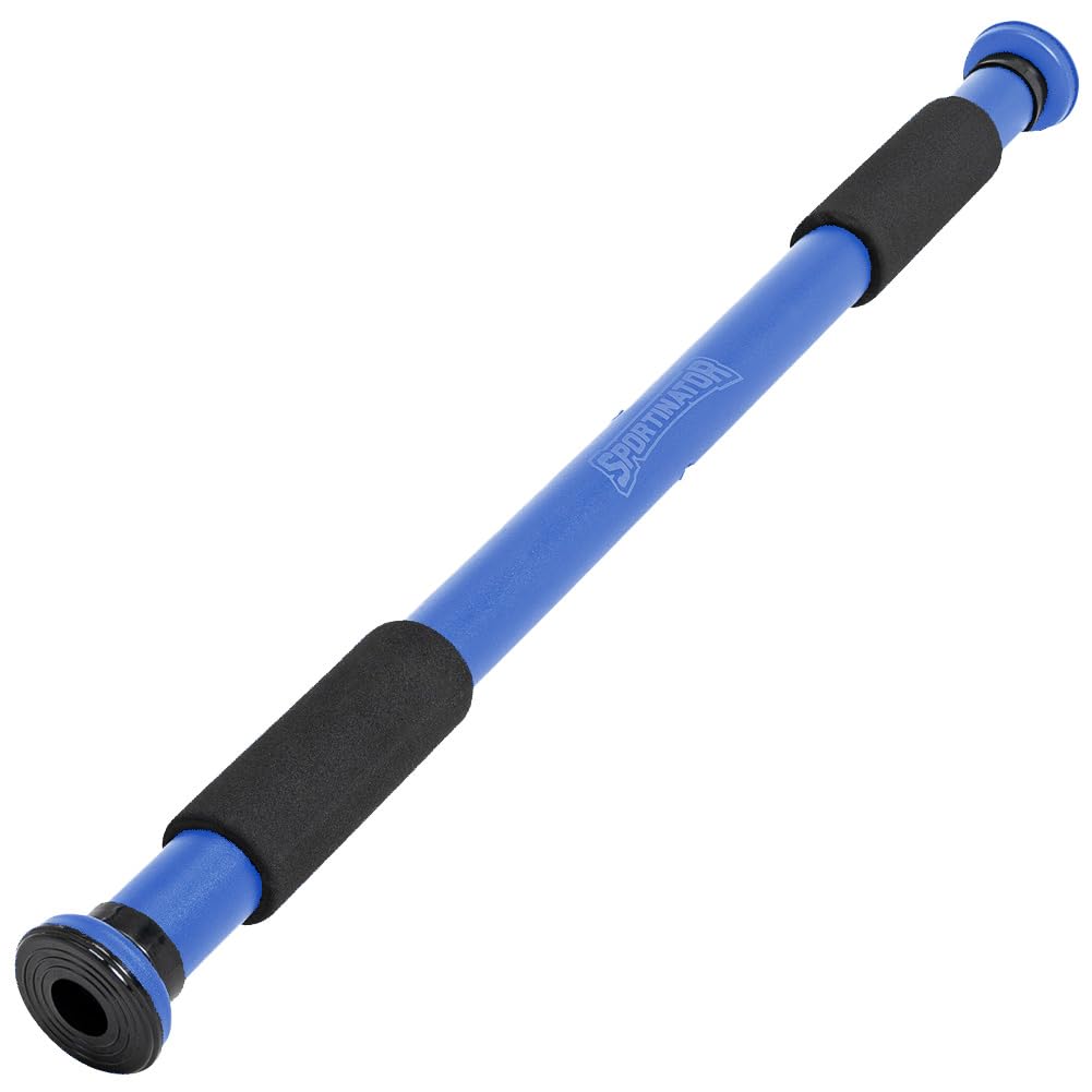 SPORTINATOR® Barra per trazioni da infilare nel telaio della porta, per la tua palestra domestica. Lunghezza 60-102 cm, compatta, sicura e veloce senza foratura, portata fino a 150 kg