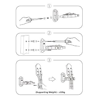 Cintre de guitare, 360 ° Double protection en silicone Cintre de guitare Verrouillage automatique Support mural Ukulélé… - Les Beatles, Paul McCartney, John Lennon, RIngo Starr, George Harrison Cintre de guitare, 360 ° Double protection en silicone Cintre de guitare Verrouillage automatique Support mural Ukulélé… – Image 4