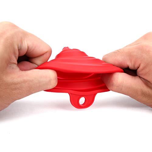 Siasky 4 Pcs Silicone Collapsible Funnel, Food Grade Foldable Kitchen Funnels For Water Bottle Liquid Powder Transfer #TOP3
