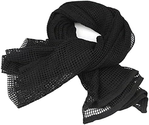 LOOGU Tactical Mesh Net Camo Scarf for Wargame,Sports & Other Outdoor Activities (Woodland Camo (3))