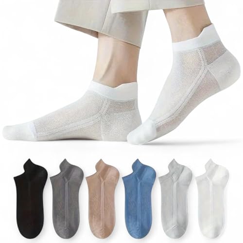 Image of Sockscarving Feel The Comfort 6 Pair Pure Cotton Premium No Show Ankle Socks, Pack of 6, Mesh Breathable Cotton, Assorted Pastel For Women Stretchable Free Size Anti Odur Sweat Free