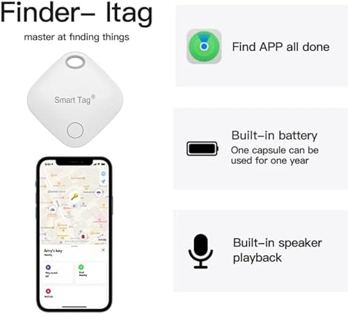 Smart Tag Compatível Com Apple Localizador de Objetos Pet Chaves Carteiras Malas de Viagem Rastreado