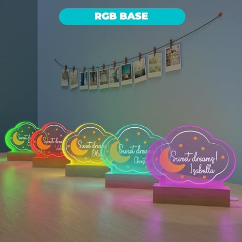 Lámpara de mesa acrílica con LED multicolor para niños miniatura 5